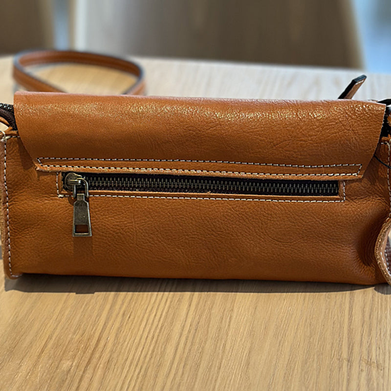 Leather Crossbody Women Wallet Purse, Small Full Grain Leather Shoulder Bag, Mini Crossbody Bag