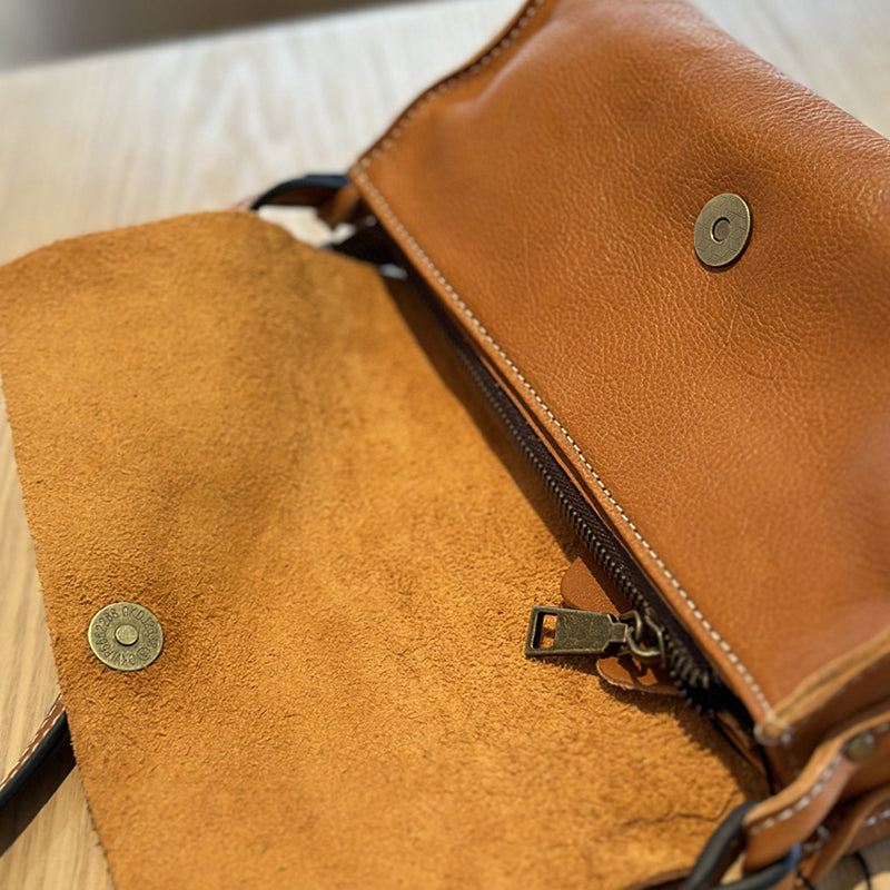 Leather Crossbody Women Wallet Purse, Small Full Grain Leather Shoulder Bag, Mini Crossbody Bag