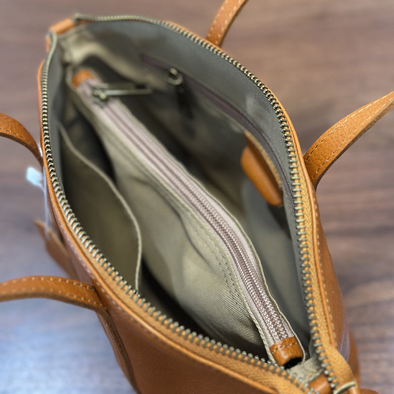 Full Grain Leather Top Handle Bag, Leather Crossbody Bags for Women, Small Leather Shoulder Bag