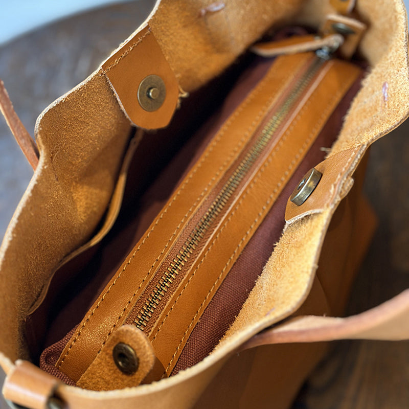Full Grain Leather Women Handbag, Women's Leather Shoulder Crossbody Bag, Leather Top Handle Bag with Removable Strap