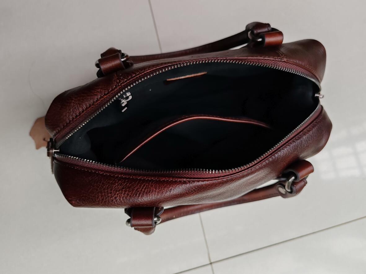 Retro Leather Tote Bag for Women Full Grain Leather Crossbody Bag