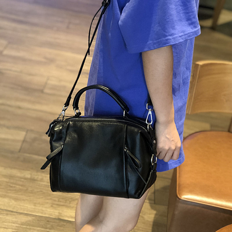 Full Grain Leather Shoulder Bag, Handmade Leather Bag for Women, Cow Leather Backpack for Work