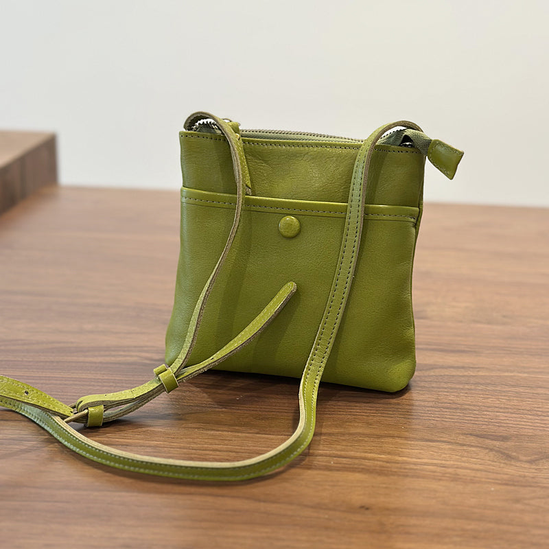 Leather Crossbody Phone Bag，Retro Mini Genuine leather Women's Bag