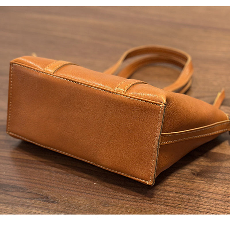 Full Grain Leather Top Handle Bag, Leather Crossbody Bags for Women, Small Leather Shoulder Bag