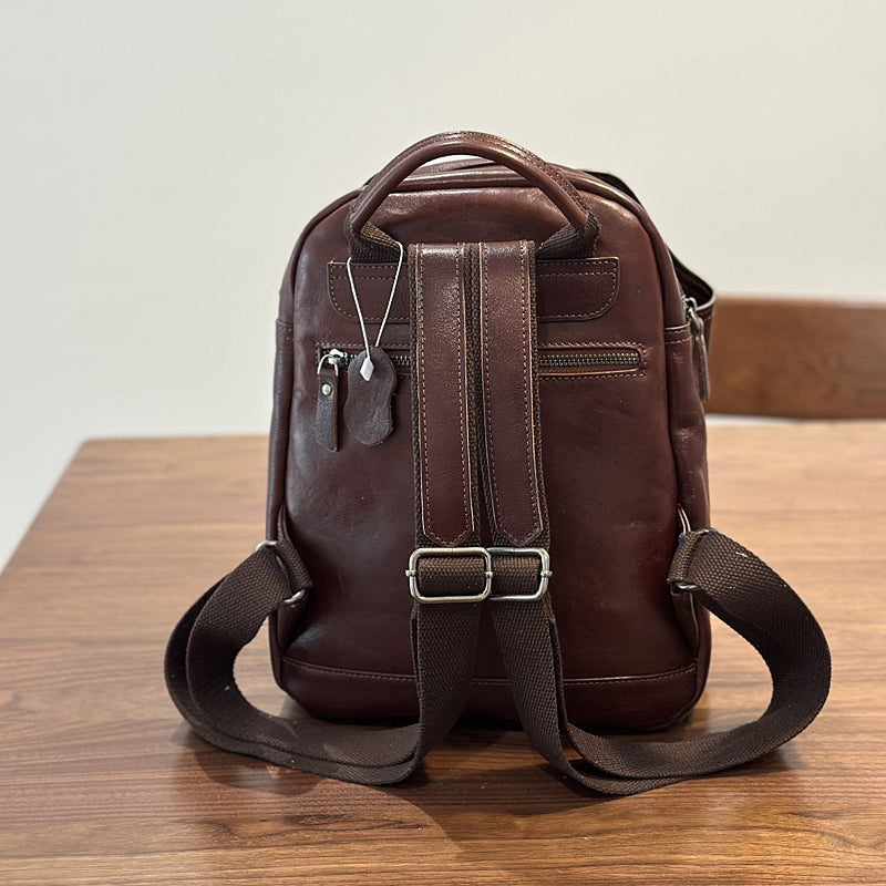 Full Grain Leather Women Backpack, Genuine Leather Mini Backpack, Best Leather Women's Backpack for School
