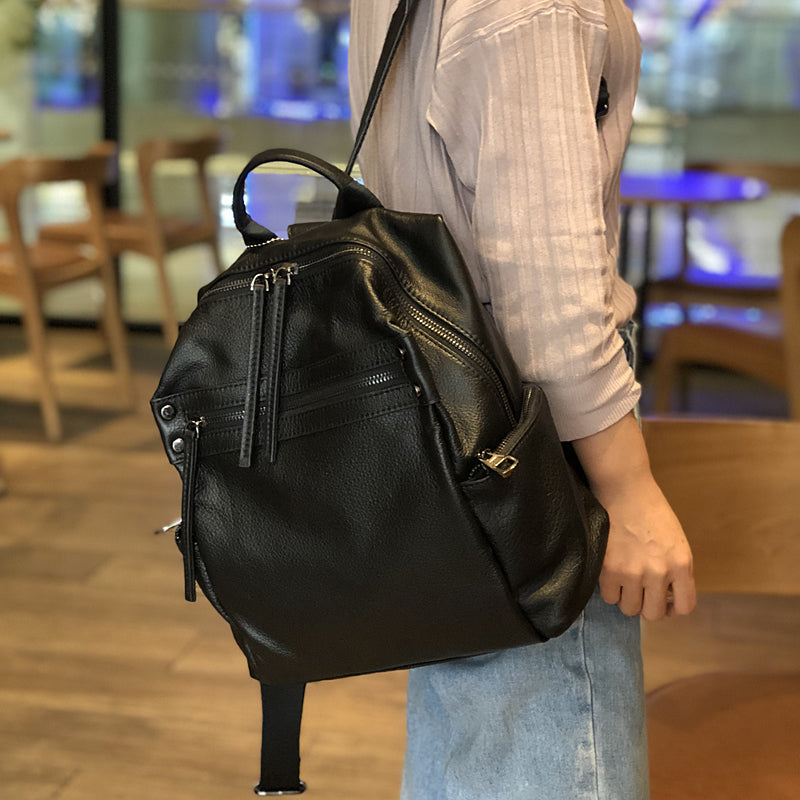 Women's Genuine Leather Backpacks, Best Leather Women's Backpack for School, Full Grain Leather Backpack for Women