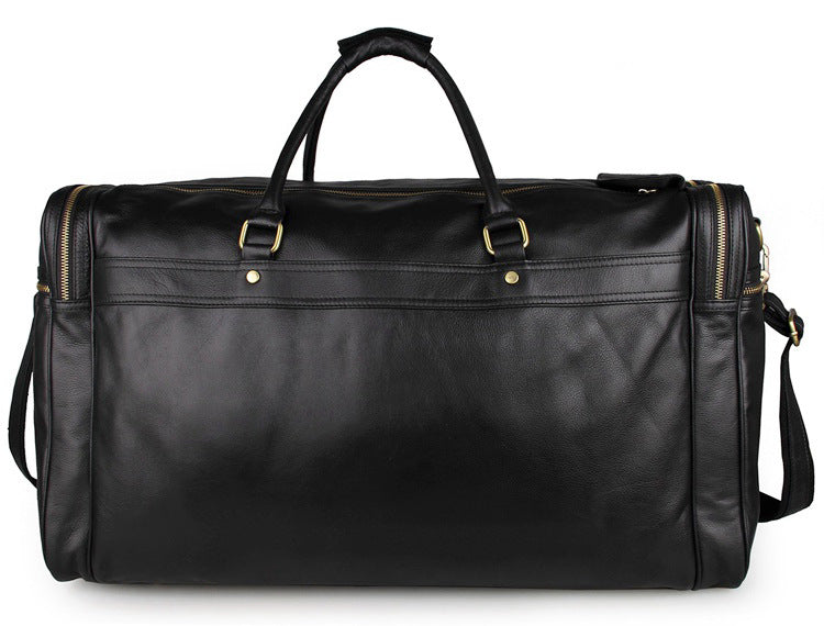 Flash Sale Men's Full-Grain Leather Duffle Bag, Premium Leather Travel Weekender Bag