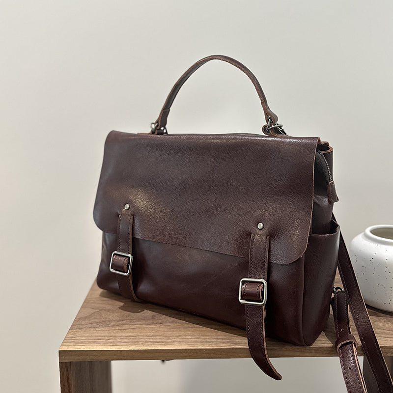 Vintage Womens Leather Backpack, Handmade Full Grain Leather Backpack, Women's Leather Backpack for School