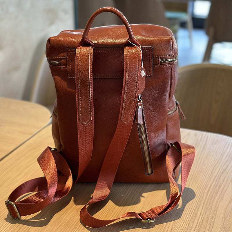 Large Women's Genuine Leather Backpacks, Handmade Vintage School Backpack for Women