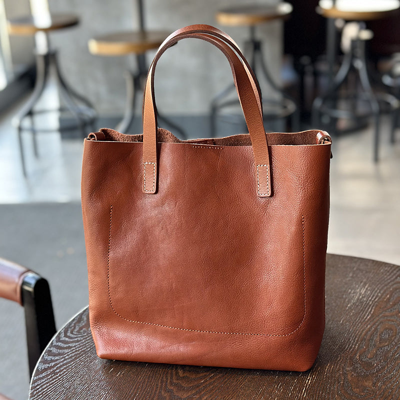 Full Grain Leather Women Handbag, Women's Leather Shoulder Crossbody Bag, Leather Top Handle Bag with Removable Strap