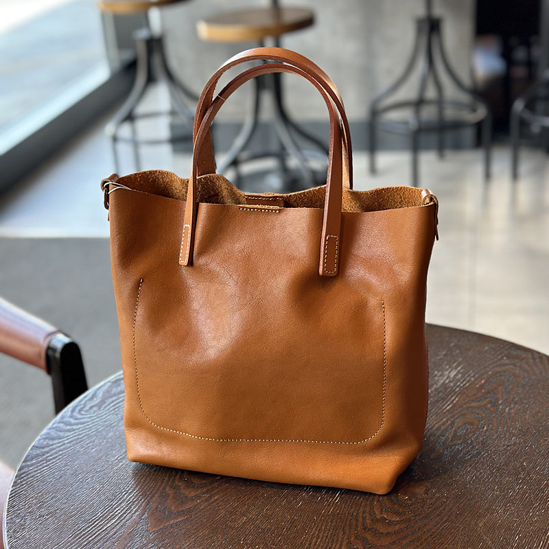 Full Grain Leather Women Handbag, Women's Leather Shoulder Crossbody Bag, Leather Top Handle Bag with Removable Strap