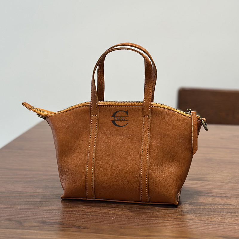 Full Grain Leather Top Handle Bag, Leather Crossbody Bags for Women, Small Leather Shoulder Bag
