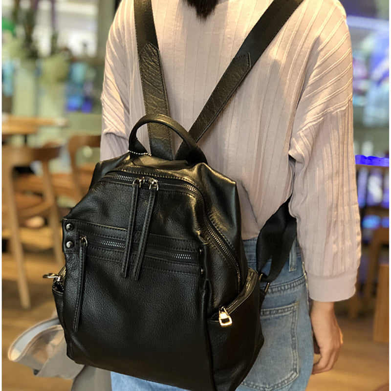 Women's Genuine Leather Backpacks, Best Leather Women's Backpack for School, Full Grain Leather Backpack for Women