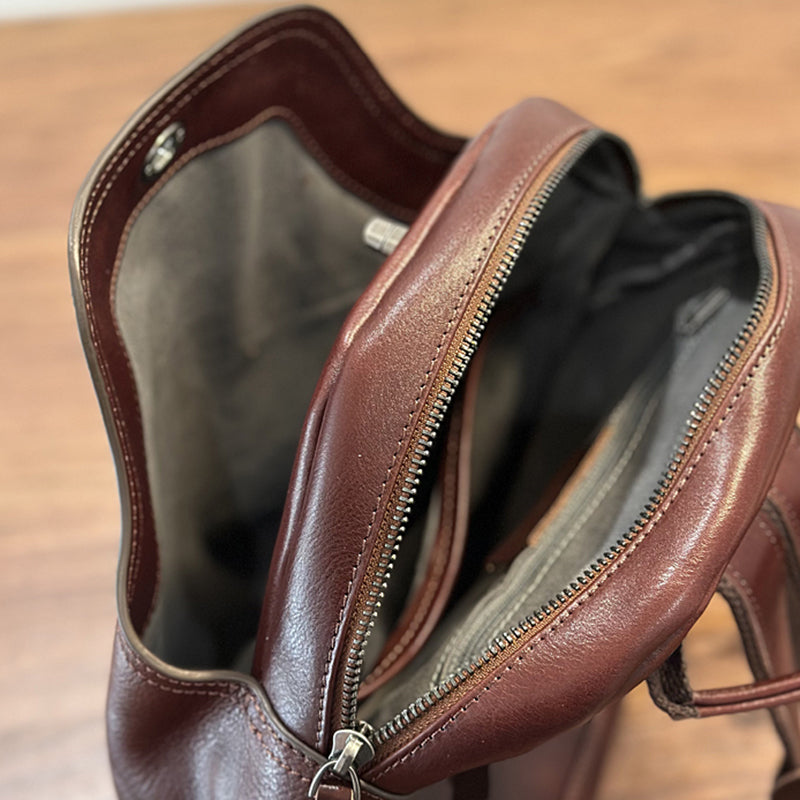 Full Grain Leather Women Backpack, Genuine Leather Mini Backpack, Best Leather Women's Backpack for School