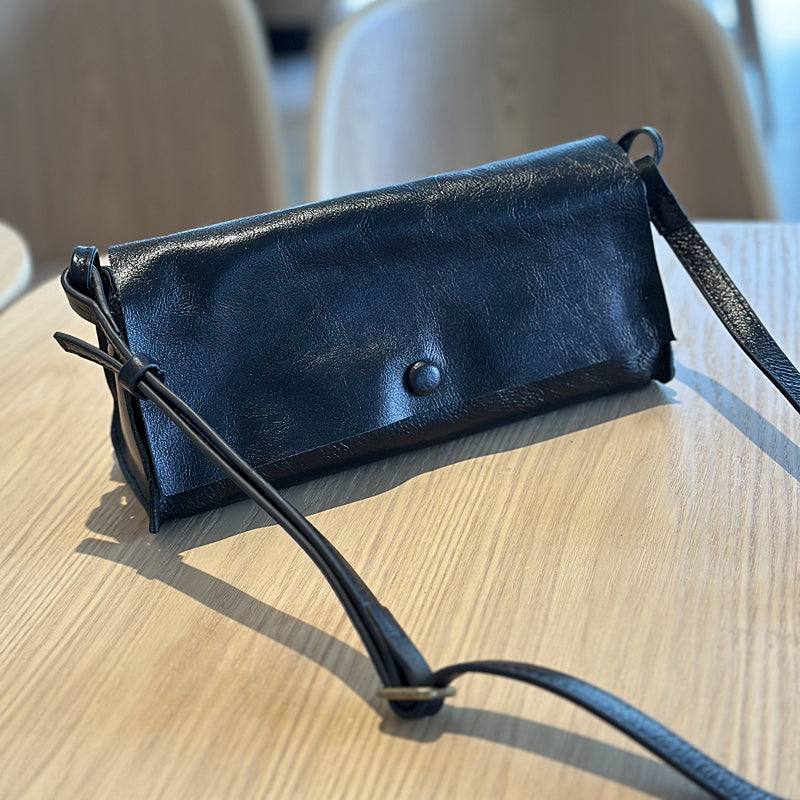 Leather Crossbody Women Wallet Purse, Small Full Grain Leather Shoulder Bag, Mini Crossbody Bag