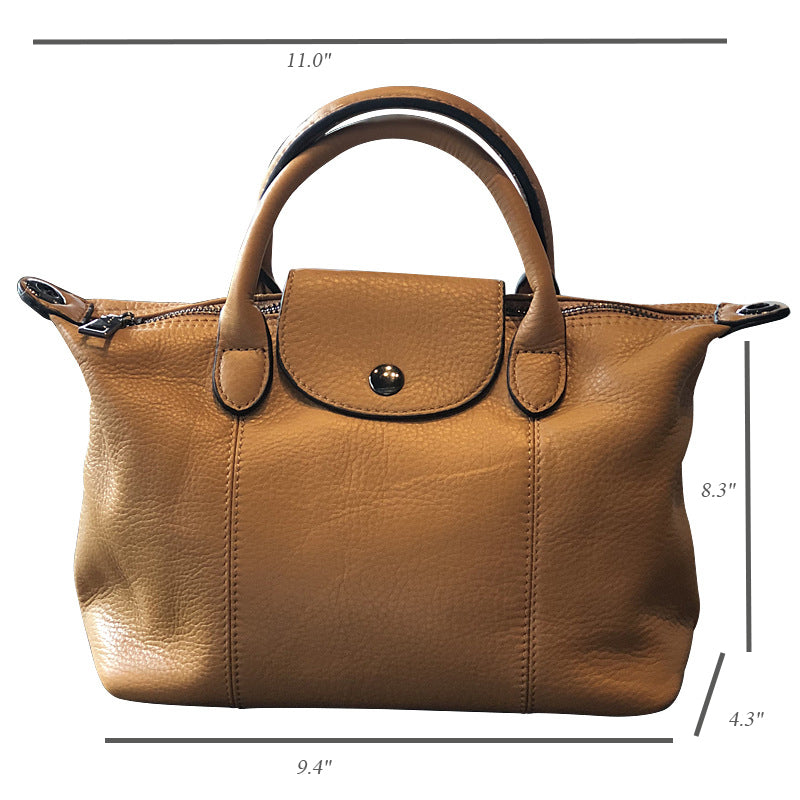 Leather Crossbody Bags for Women, Small Leather Shoulder Bag, Full Grain Leather Top Handle Bag