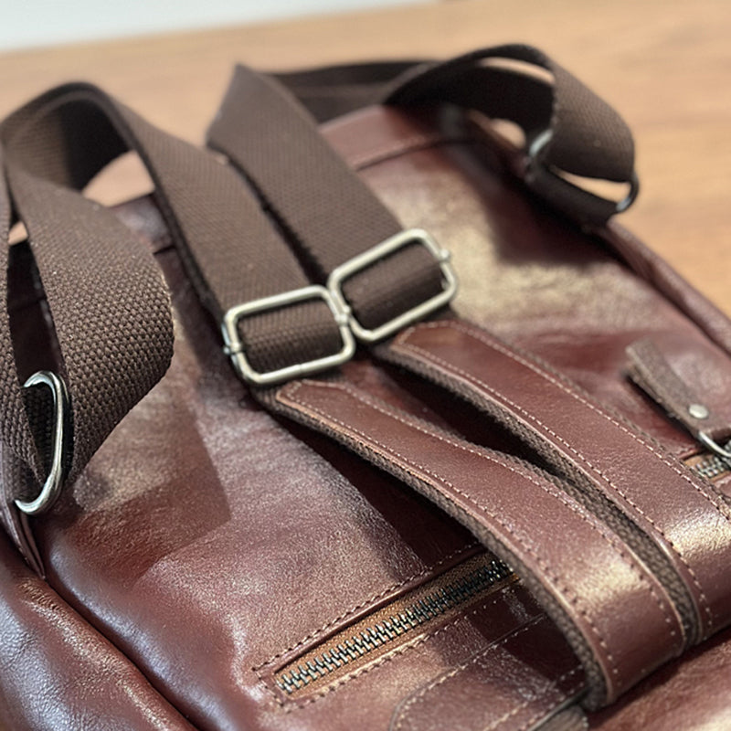 Full Grain Leather Women Backpack, Genuine Leather Mini Backpack, Best Leather Women's Backpack for School