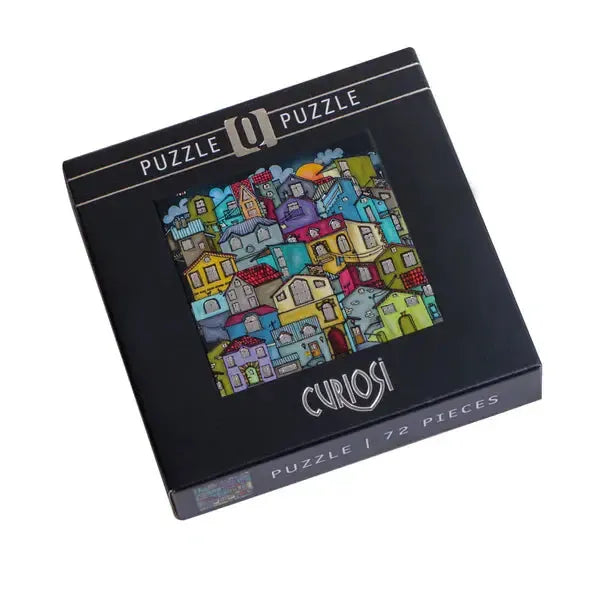 Colorful City 72 Piece Pocket Jigsaw Puzzle Curiosi