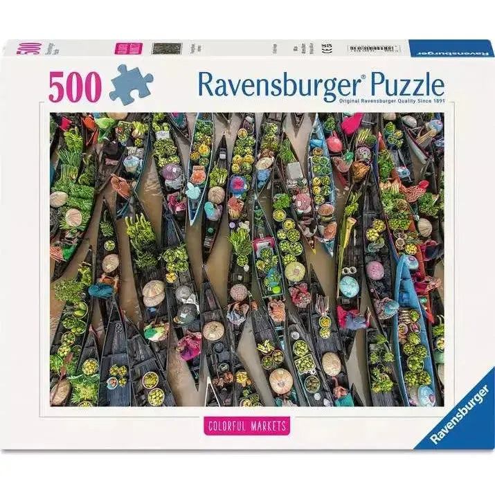 Floating Market Indonesia 500 Piece Jigsaw Puzzle Ravensburger