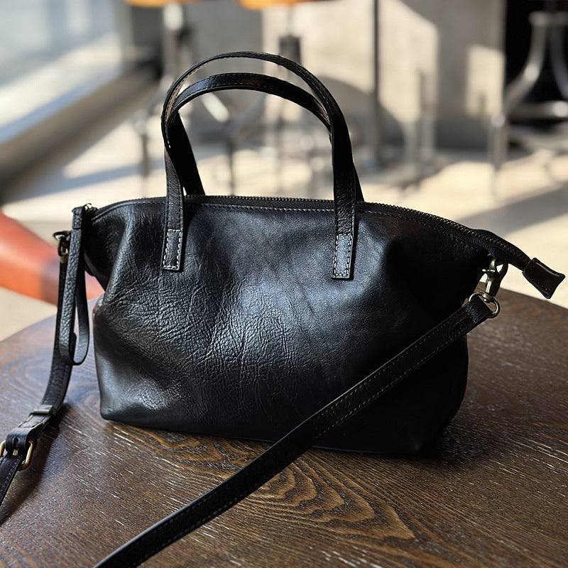 Full Grain Leather Crossbody Bag Vintage Handmade Shoulder Bag Elegant Purse for Women Everyday Leather Satchel