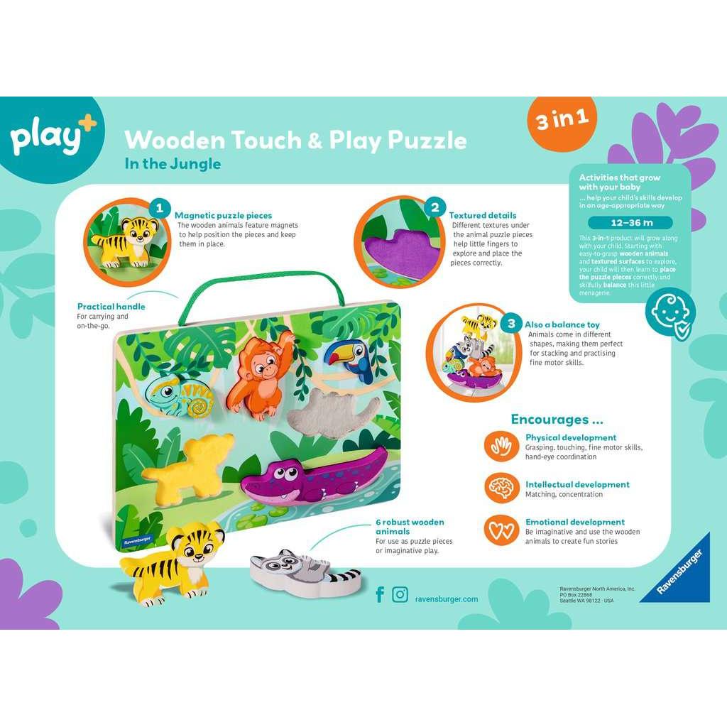 In the Jungle - Wooden Touch & Play Puzzle for Toddlers Ravensburger