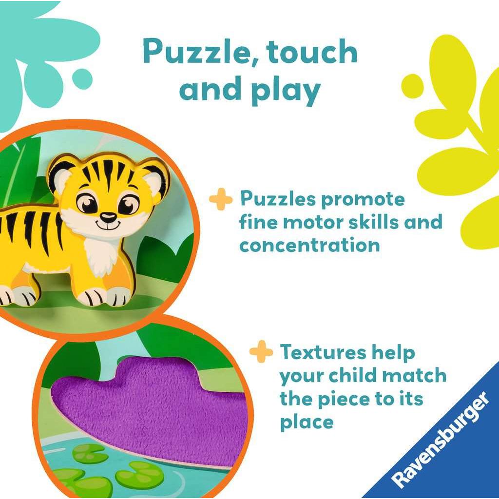 In the Jungle - Wooden Touch & Play Puzzle for Toddlers Ravensburger