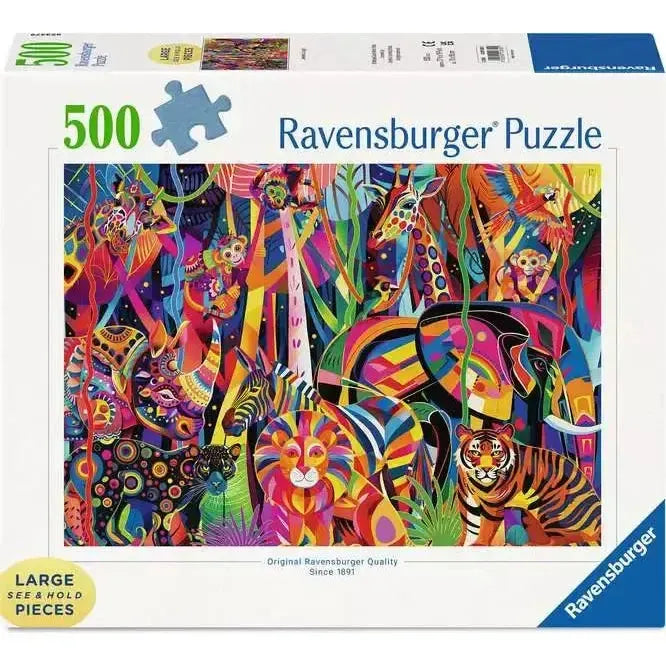 Jeweled Jungle 500 Large Piece Jigsaw Puzzle Ravensburger