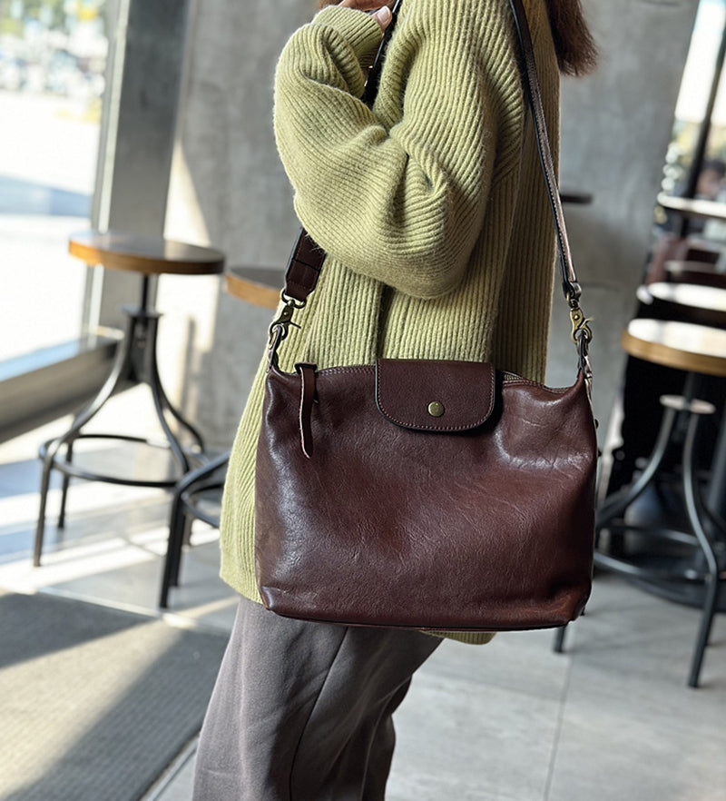 Large Women Leather Tote Bag, Full Grain Leather Shoulder Bag, Womens Leather Tote Bags for Work