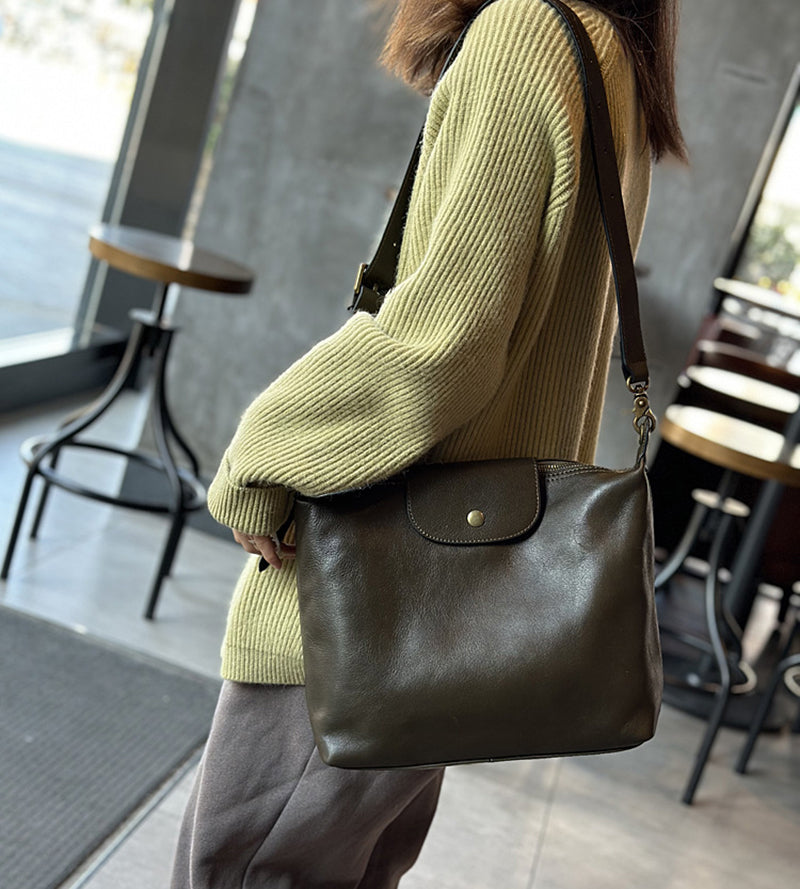 Large Women Leather Tote Bag, Full Grain Leather Shoulder Bag, Womens Leather Tote Bags for Work