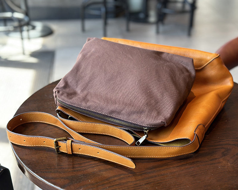 Leather Designer Bucket Bag With Adjustable Strap, Women Full Grain Leather Shoulder Bag For Everyday Use, Soft Leather Crossbody Bag