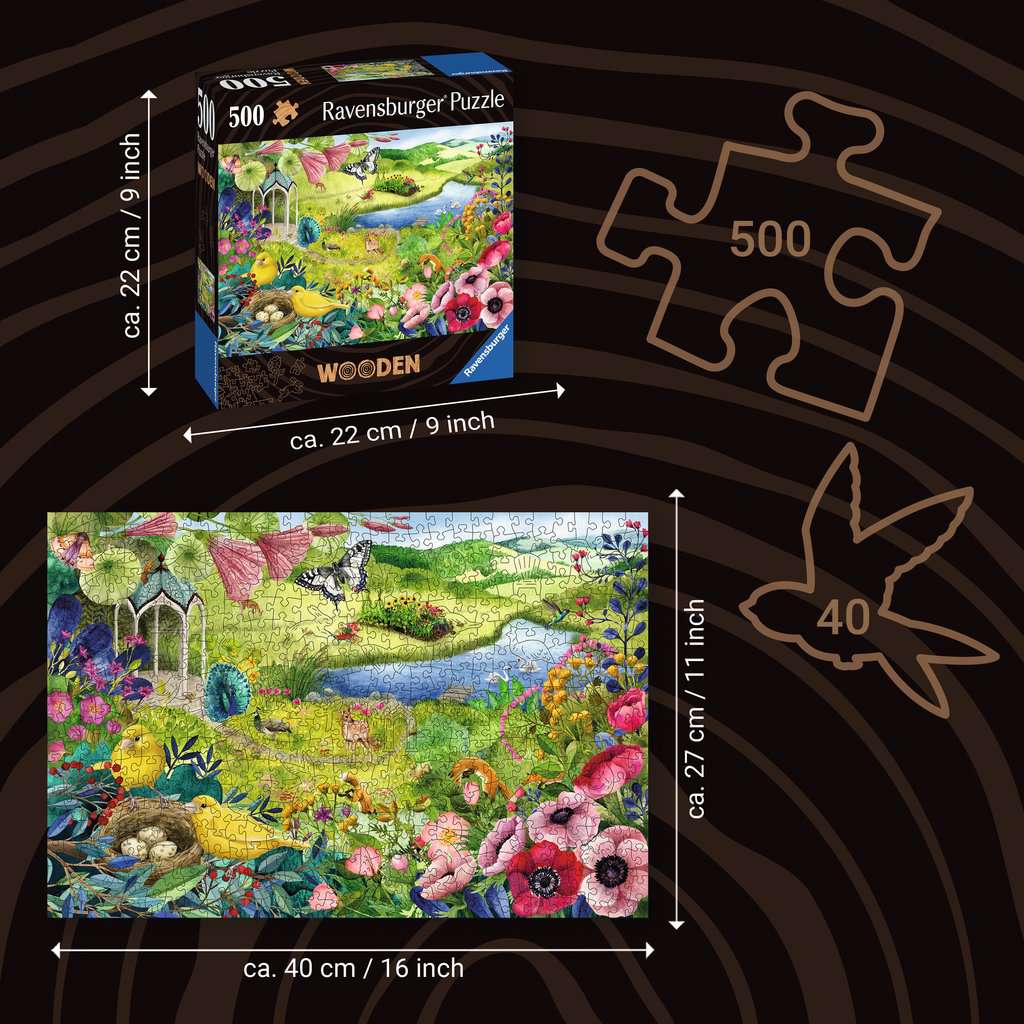 Nature Garden 500 Piece Wood Jigsaw Puzzle Ravensburger