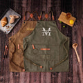 Personalized Embroidered Apron For Men and Women, Chef Apron, Canvas Work Apron, Custom Gift