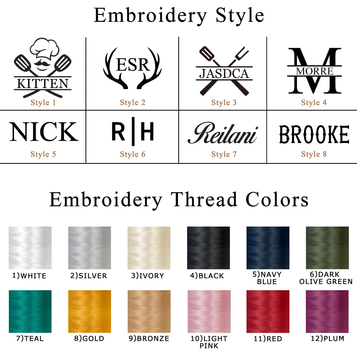 Personalized Embroidered Apron For Men and Women, Chef Apron, Canvas Work Apron, Custom Gift