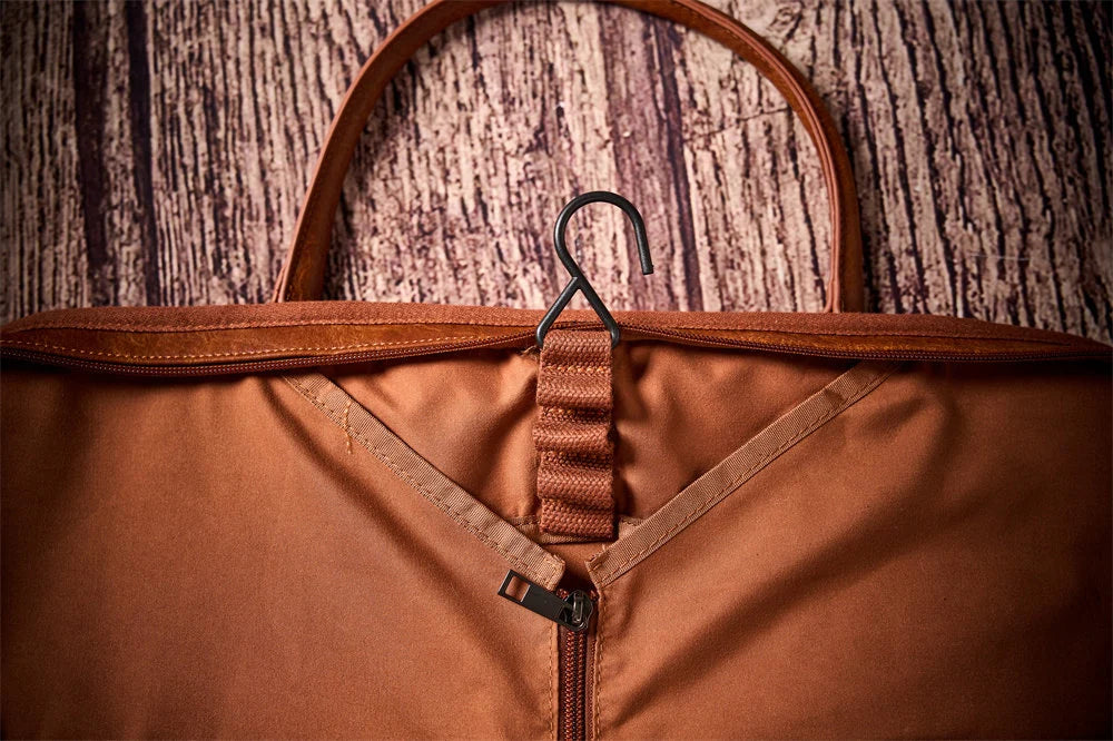 Personalized Leather Garment Bag, Water Proof Carry On Garment Bag for Business Travel, Leather Men Suit Cover, Best Gift for Him