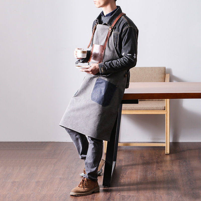 Personalized Waterproof Canvas Apron, Work Apron Studio Shop Apron Hairdresser Apron Painter Apron Crafter Apron Cooking Apron