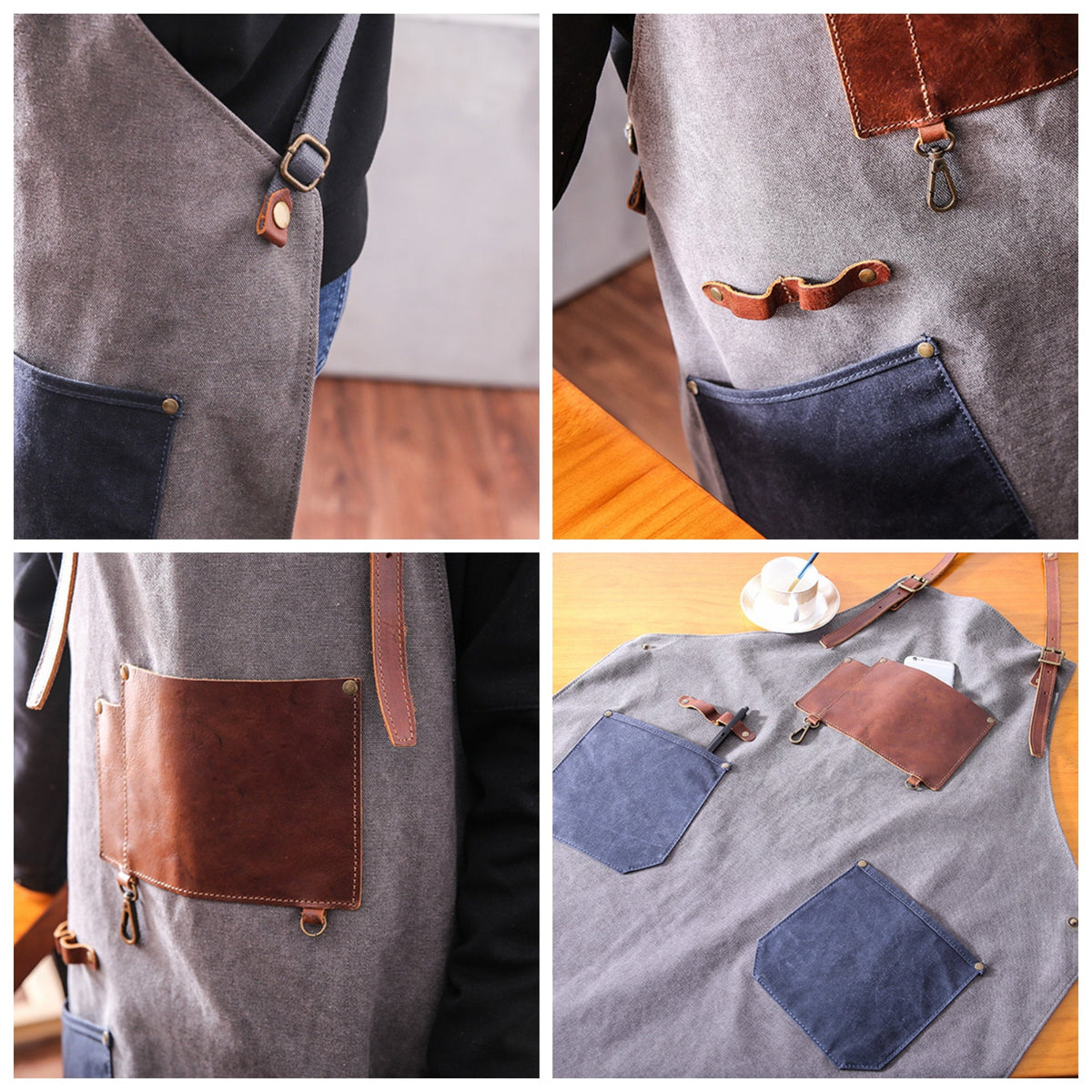 Personalized Waterproof Canvas Apron, Work Apron Studio Shop Apron Hairdresser Apron Painter Apron Crafter Apron Cooking Apron