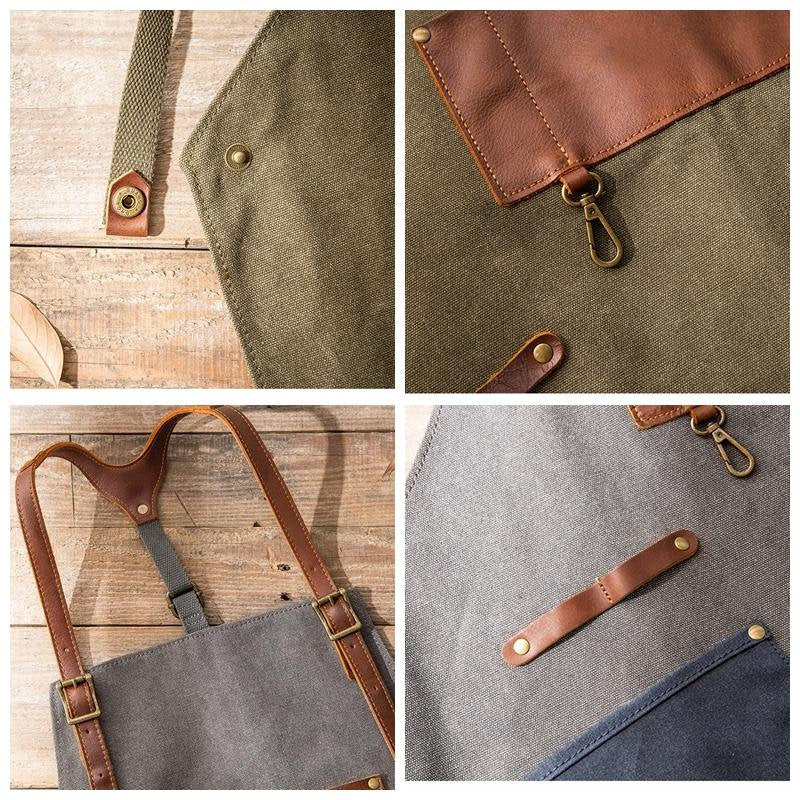 Personalized Waterproof Canvas Apron, Work Apron Studio Shop Apron Hairdresser Apron Painter Apron Crafter Apron Cooking Apron