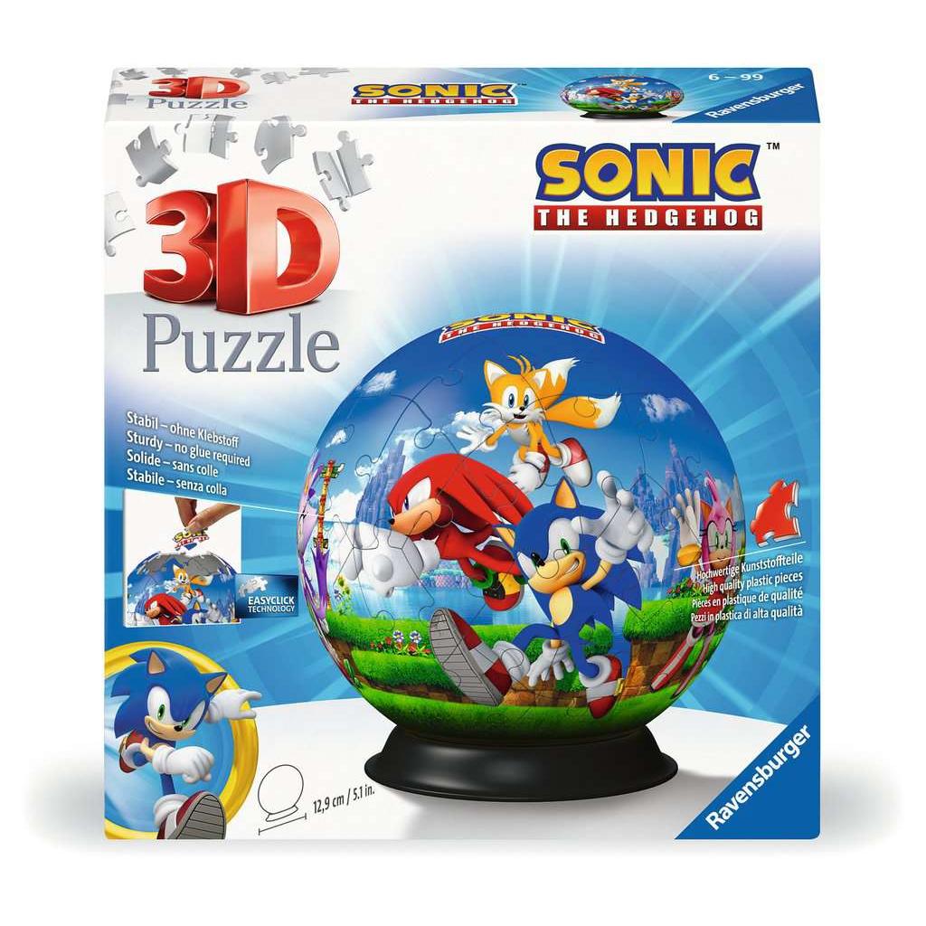 Sonic the Hedgehog Ball 73 Piece 3D Jigsaw Puzzle Ravensburger