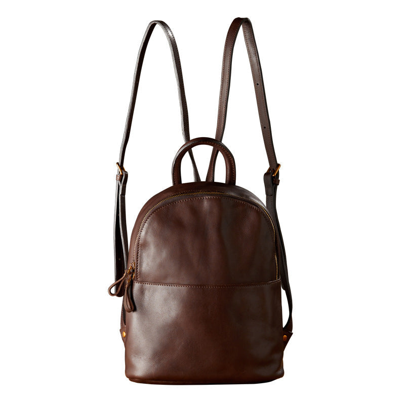 Women Vintage Genuine Leather Backpack, Designer Leather Backpack Purse, Women's Leather Backpack for School