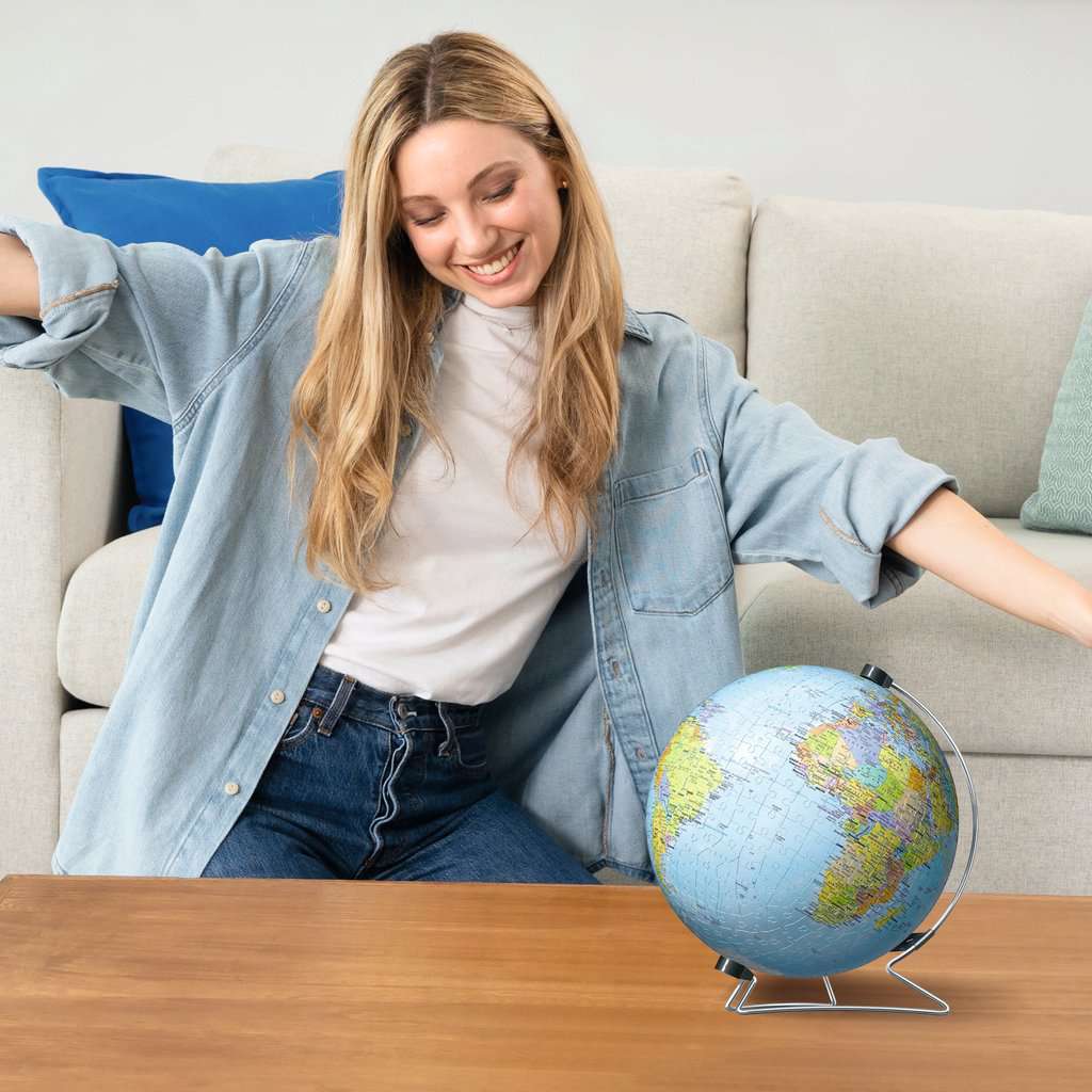 World Globe with Stand 550 Piece 3D Jigsaw Puzzle Ravensburger