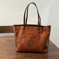 Large Capacity Leather Tote Bag, Leather Travel Tote Bag for Women, Full Grain Leather Shoulder Bag for Work