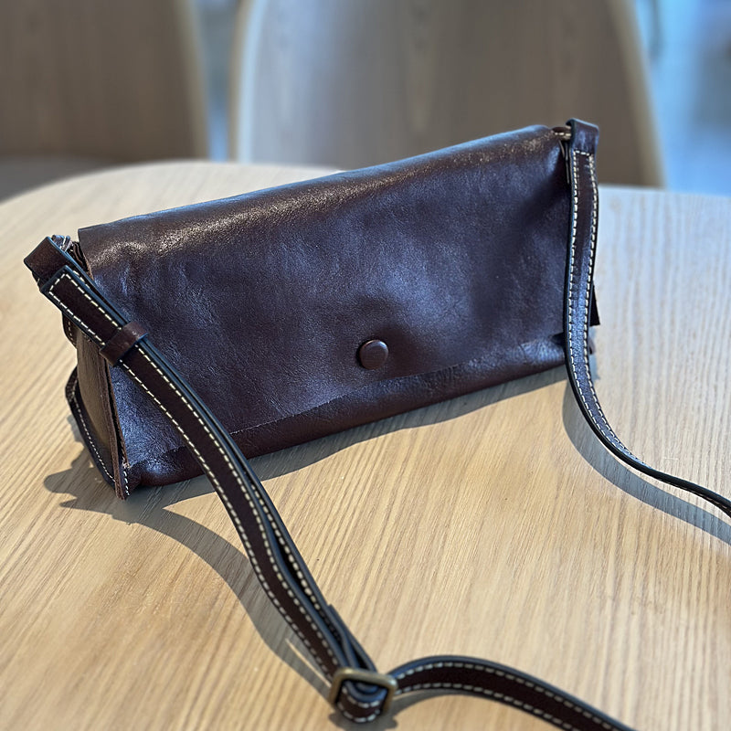 Leather Crossbody Women Wallet Purse, Small Full Grain Leather Shoulder Bag, Mini Crossbody Bag